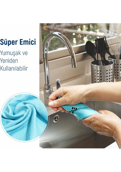 Mikrofiber Temizlik Bezi 3'lü x 2 Paket Toplam 6 Adet fırsatları