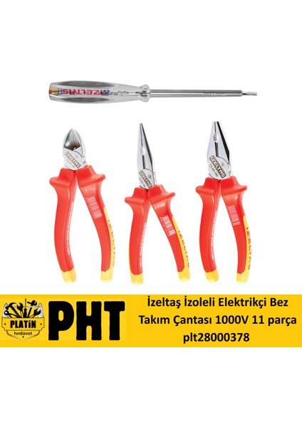Izletaş Izoleli Elektrikçi Bez Takım Çantası 1000V 11 Parça PLT28000378 fiyatları