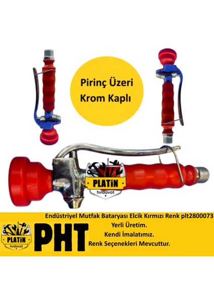 Endüstriyel Mutfak Bataryası Elcik Kırmızı Renk PLT2800073