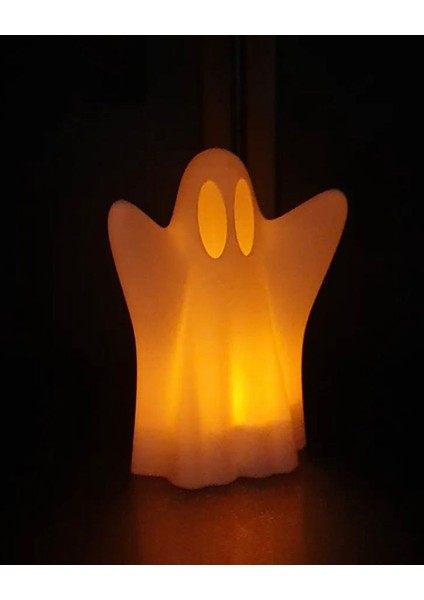 El Yapımı 3D Baskı Hayalet Mumluk-Halloween Dekorasyonu-Cadılar Bayramı Temalı-Beyaz-01 modelleri