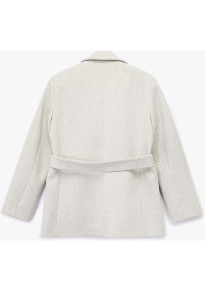 Kuşak Detaylı Uzun Kollu Cepli Kaşe Kaban fırsatları