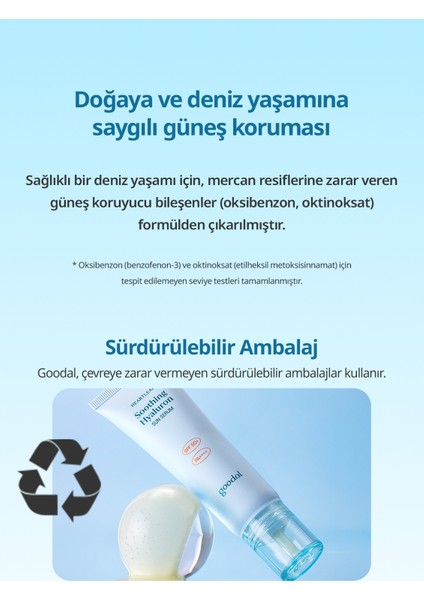 Yaşlanma Karşıtı Serum Güneş Kremi Goodal Heartleaf Soothing Hyaluron Sun Serum Spf 50+ Pa++++