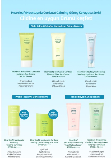 Yaşlanma Karşıtı Serum Güneş Kremi Goodal Heartleaf Soothing Hyaluron Sun Serum Spf 50+ Pa++++