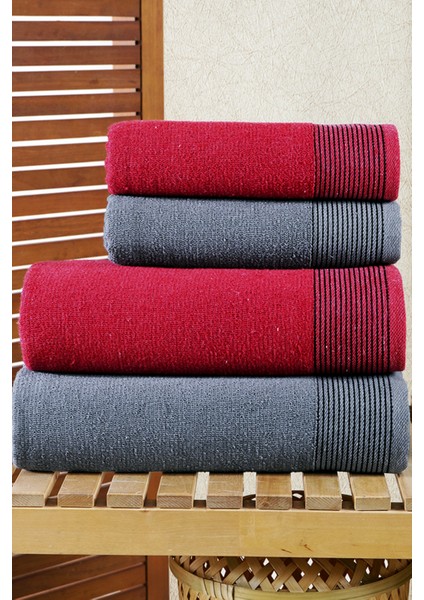 50X90 70X140 cm Amore Bath 4'lü Banyo Havlu Takımı, Plaj Havlusu, Hamam Takımı, Çeyizlik Havlu, Spa