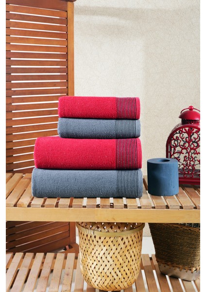 50X90 70X140 cm Amore Bath 4'lü Banyo Havlu Takımı, Plaj Havlusu, Hamam Takımı, Çeyizlik Havlu, Spa modelleri