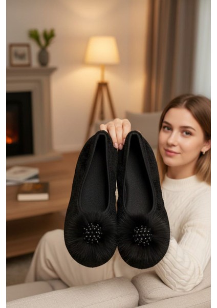 Süslü Kadife Ev,Hac, Umre Babeti, Hediye, Günlük Babet,Tüylü Babet, Panduf, Patik, Gösteri Pisi Pisi