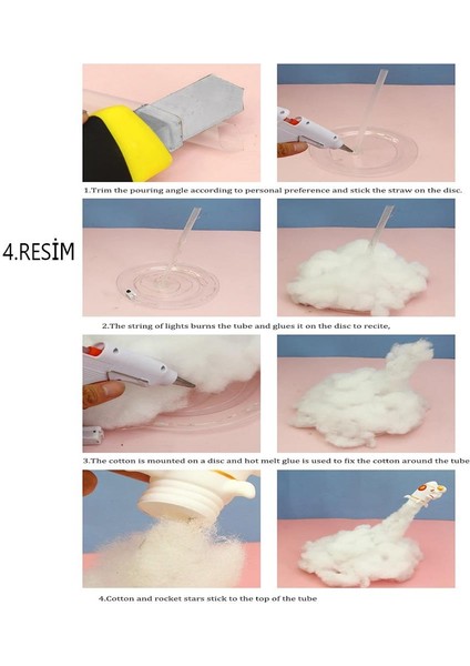 Kendin Yap Uçan Astronot Tasarımlı Gece Lambası