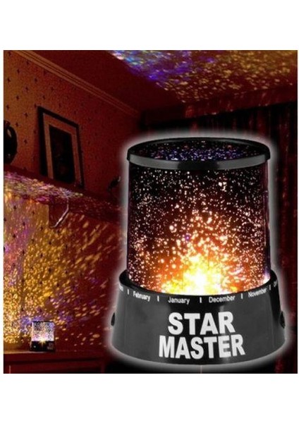 Duvara Işık Yıldız Yansıtan Star Master Gece Lambası