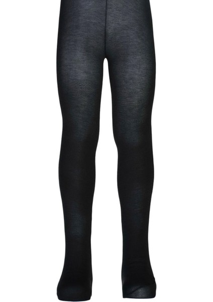 Siyah Kız Çocuk Koton Külotlu Çorap