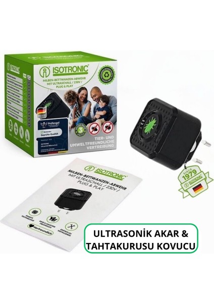İç Mekan Ultrasonik Akar & Tahtakurusu Kovucu – Prize Takılır, 30 m² Alan