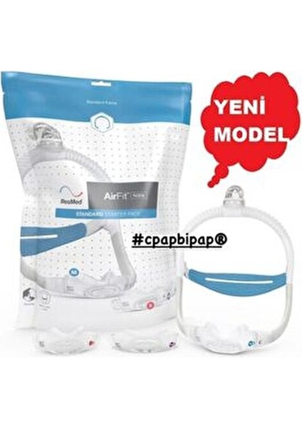 Airfit N30I Cpap Maskesi Yumuşak Silikon ve QuietAir Teknolojisi ile 3 Boyutlu modelleri