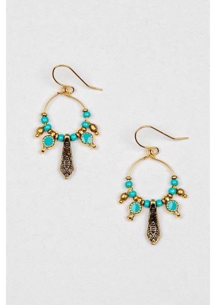 Kristal Taşlı Etnik Otantik Küpe