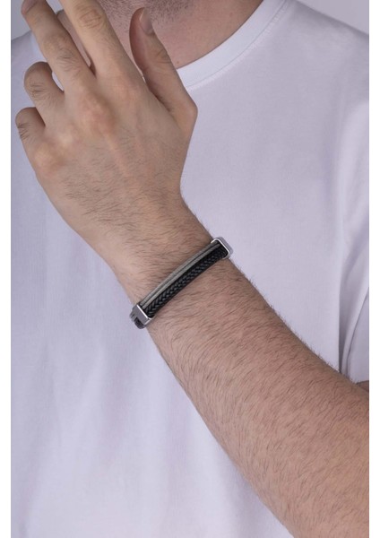 Çift Sıra Örgü Model Erkek Deri Bileklik fiyatları