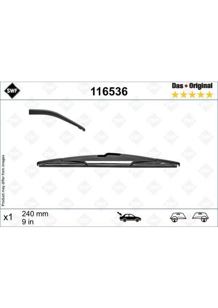 Msa-Shop Arka Silecek Peugeot P5008 16 Renault Megane Iv-Talisman Swf X1 240 mm