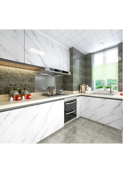 Mermer Desenli Yapışkanlı Tezgah Folyosu 5 mt. fırsatları