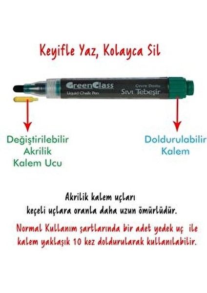 3 Adet Sıvı Tebeşir Kalemi 100 ml Renkli Set Akıllı Yazı Tahtaları İçin fiyatları