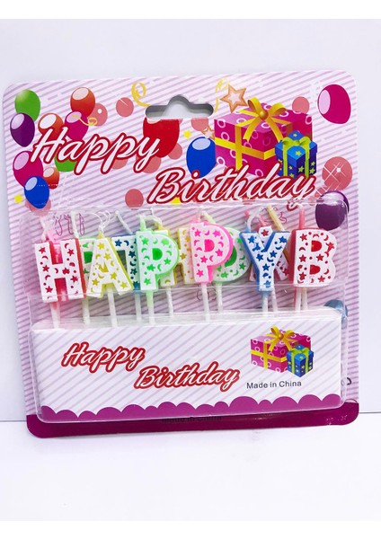 Happy Birthday Renkli Mum modelleri