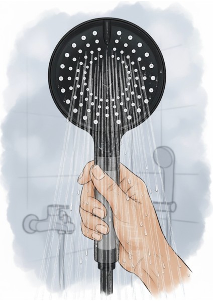 Yüksek Basınç Özellikli Su Tasarruflu Kireç Önleyici Duş Başlığı