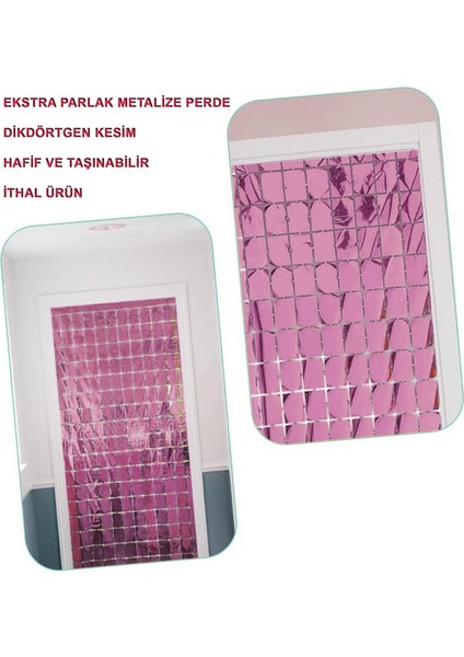 Ekstra Metalize Rose Gold Disko Kapı Perdesi indirimleri