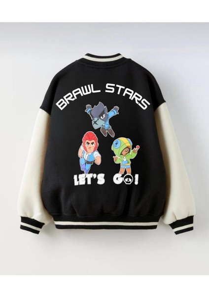 Çocuk Brawl Stars Baskılı Kolej -Bomber Ceket(Içi Tüylü,yumuşacık) / Oversizekalıp fiyatları