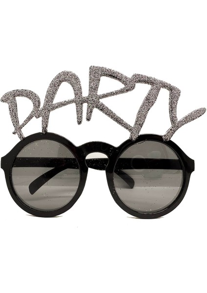 Gümüş Simli Party Yazılı Parti Gözlüğü Show modelleri