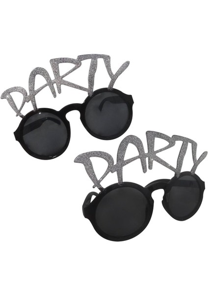 Gümüş Simli Party Yazılı Parti Gözlüğü Show fırsatları