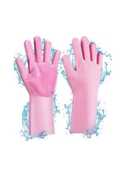 Sihirli Isıya Dayanıklı Silikon Çok Amaçlı Bulaşık Eldiven Fırçası Magic Gloves