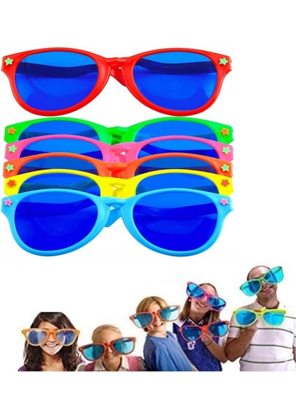 Büyük Parti Gözlüğü Rengarenk 12 Adet