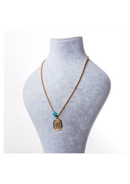 Ds-Derin Plastik Boncuklu Burgulu Harfli Kolye-A fiyatları