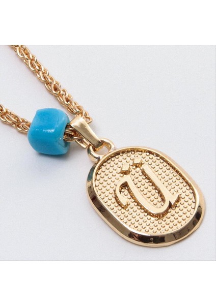 Ds-Derin Plastik Boncuklu Burgulu Harfli Kolye-Ü