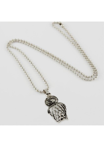 Ds-Derin Basketbol Figürlü Erkek Kolye-Gümüş Rengi modelleri