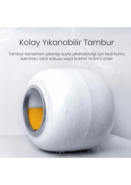 BF01 Akıllı Otomatik Kedi Tuvaleti, Tuya App-Wifi Uzaktan Kontrol, 65LT Hazne, 9lt Çöp Haznesi-Uv Kötü Koku Temizleme, Ağırlık Sensörlü