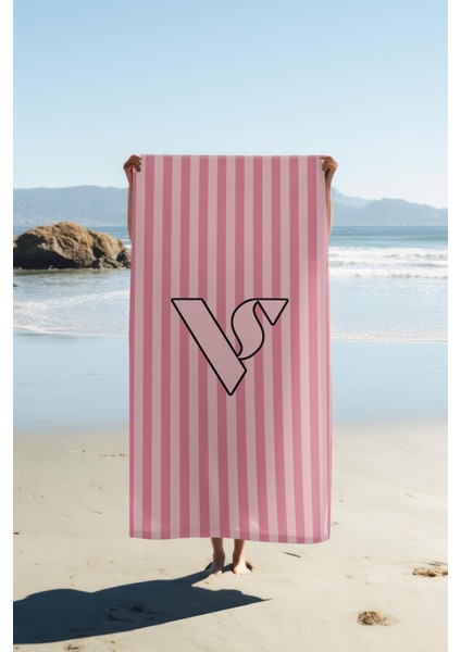 Modern Desenli Dijital Baskı Plaj Havlusu Peştamal HVL0266