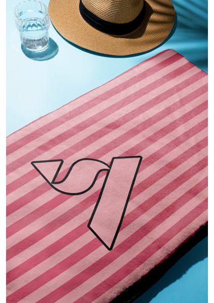 Modern Desenli Dijital Baskı Plaj Havlusu Peştamal HVL0266 fırsatları