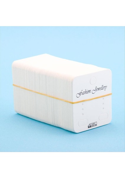 Ds-Derin 4 Delikli Küpe Kartı-Beyaz