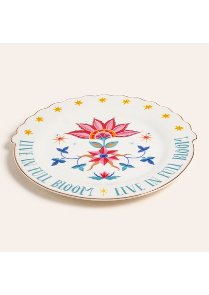 Luohu Porselen Pasta Tabağı 20 cm Renkli