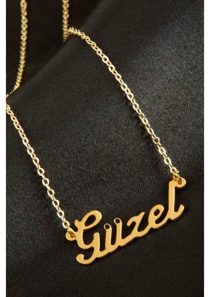 Ds-Derin Güzel Isimli Kolye -Sarı