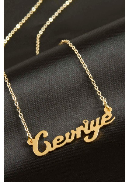 Ds-Derin Cevriye Isimli Kolye -Sarı