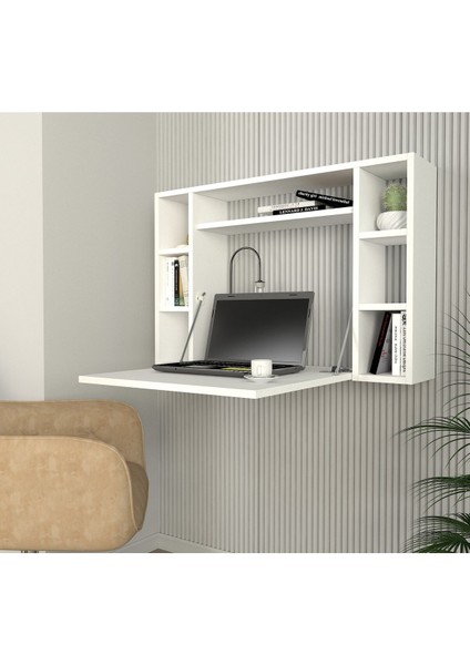 Airdesk Duvara Monte Çalışma Masası Beyaz