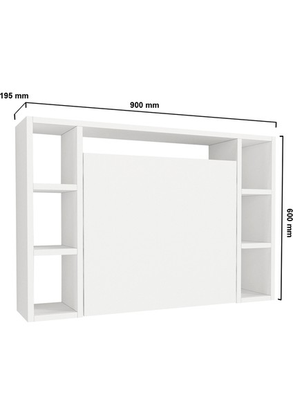 Airdesk Duvara Monte Çalışma Masası Beyaz