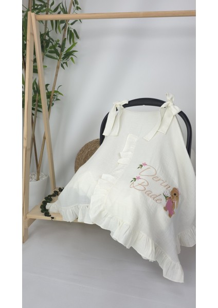 Müslin Yeni Doğan 4katlı Organik %100PAMUK Kişiye Özgü Nakışlı Hastane Çıkış Seti(Tavşan Model-3) modelleri