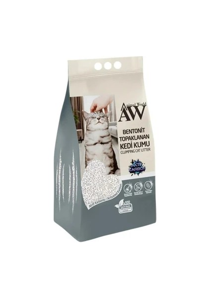 Aktif Karbonlu Topaklanan 10 Lt Bentonit Kedi Kumu