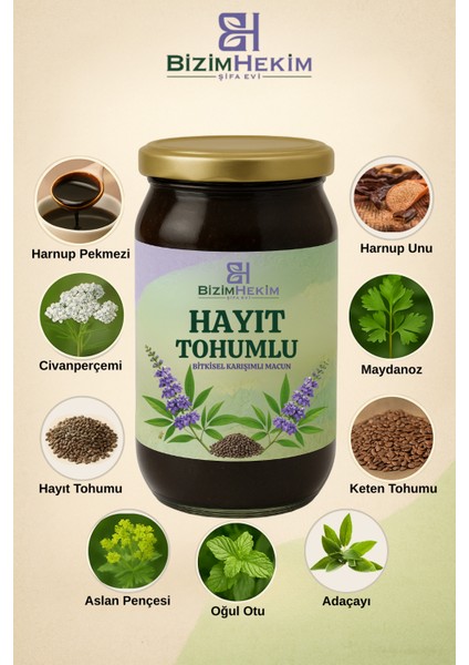 BİZİMHEKİM Hayıt Tohumlu Bitkisel Karışımlı Macun | Kadın Döngüsüne Özel Destek – 420 gr fırsatları
