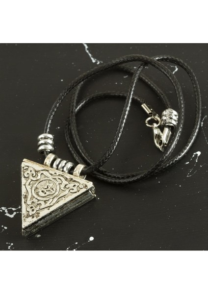 Ds-Derin Cevşen Deri Kordonlu Kolye-Siyah fiyatları