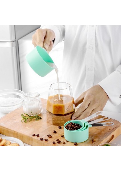 8ADET Yeşil B 8ADET Pişirme Araçları Mutfak Ölçüm Kaşığı Seti Paslanmaz Çelik Saplar Ölçüm Kabı Ölçekli Ölçüm Kaşığı Mutfak Alet (Yurt Dışından) indirimleri