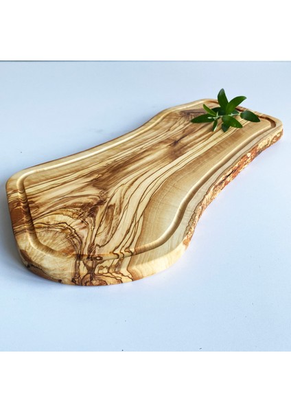 Zeytin Doğal Formlu Oluklu Steak Tahtası Küçük modelleri