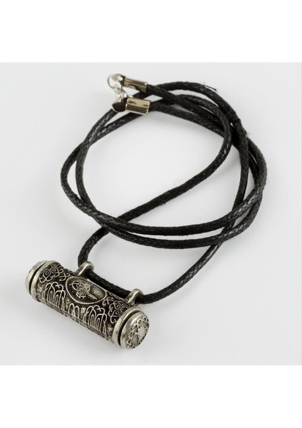 Ds-Derin Ayet Kabı Uçlu Kolye-Siyah