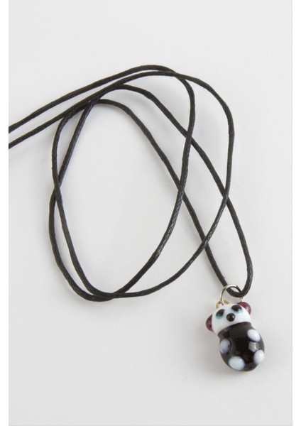 Ds-Derin Panda Cam Kolye-Siyah fiyatları