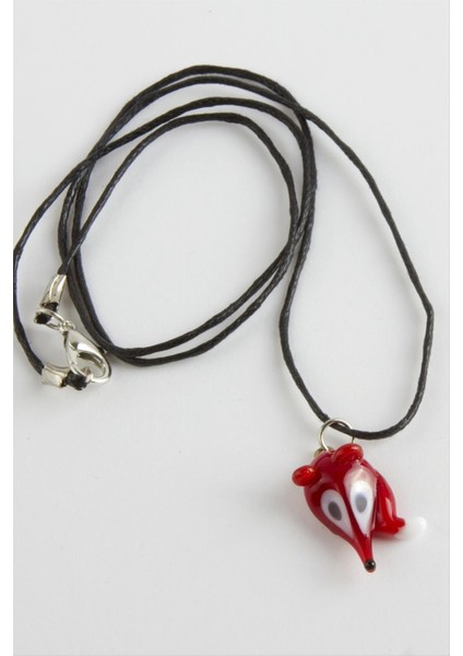 Ds-Derin Tilki Cam Kolye-Kırmızı fiyatları