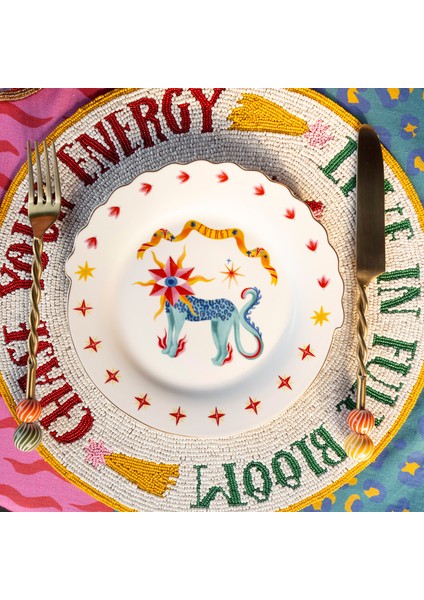 Luohu Porselen Pasta Tabağı 20 cm Renkli indirimleri